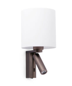 Faro Barcelona ROB Επιτοίχιο Φωτιστικό με LED Αναγνώστη 15W 3000Κ Μπρονζέ Χρώματος – 68496