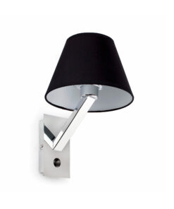 Faro Barcelona MOMA-1 Επιτοίχιο Φωτιστικό Μαύρου Χρώματος 1XE27 60W- 68505