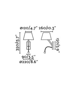 Faro Barcelona MOMA-1 Επιτοίχιο Φωτιστικό Μαύρου Χρώματος 1XE27 60W- 68505