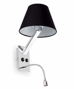 Faro Barcelona MOMA-2 Επιτοίχιο Φωτιστικό Μαύρου Χρώματος με Αναγνώστη LED 1W 6000K – 68507