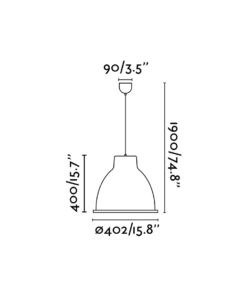 Faro Barcelona CHARLOTTE Κρεμαστό Φωτιστικό Σκούρου Γκρι Χρώματος 1XE27- 68562