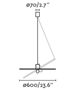 Faro Barcelona COSTAS 600 Κρεμαστό Φωτιστικό E27 σε Μαύρο/Ραττάν 15W – 68590-69