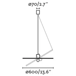 Faro Barcelona COSTAS 600 Κρεμαστό Φωτιστικό E27 σε Μαύρο/Ραττάν 15W – 68590-69