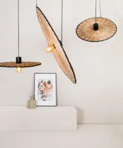 Faro Barcelona COSTAS 600 Κρεμαστό Φωτιστικό E27 σε Μαύρο/Ραττάν 15W – 68590-69