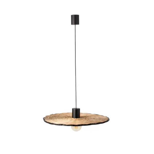 Faro Barcelona COSTAS 600 Κρεμαστό Φωτιστικό E27 σε Μαύρο/Ραττάν 15W – 68590-69