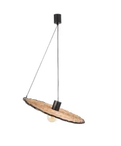 Faro Barcelona COSTAS 600 Κρεμαστό Φωτιστικό E27 σε Μαύρο/Ραττάν 15W – 68590-69