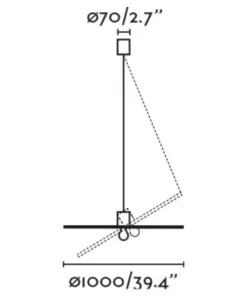 Faro Barcelona COSTAS 1000 Κρεμαστό Φωτιστικό E27 σε Μαύρο/Ραττάν – 68590-70