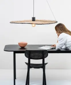 Faro Barcelona COSTAS 1000 Κρεμαστό Φωτιστικό E27 σε Μαύρο/Ραττάν – 68590-70