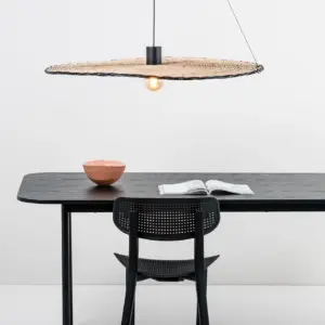 Faro Barcelona COSTAS 1000 Κρεμαστό Φωτιστικό E27 σε Μαύρο/Ραττάν – 68590-70