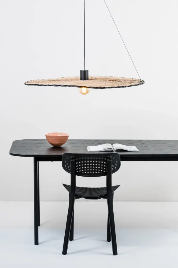 Faro Barcelona COSTAS 1000 Κρεμαστό Φωτιστικό E27 σε Μαύρο/Ραττάν – 68590-70