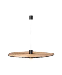 Faro Barcelona COSTAS 1000 Κρεμαστό Φωτιστικό E27 σε Μαύρο/Ραττάν – 68590-70