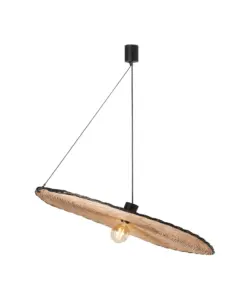 Faro Barcelona COSTAS 1000 Κρεμαστό Φωτιστικό E27 σε Μαύρο/Ραττάν – 68590-70