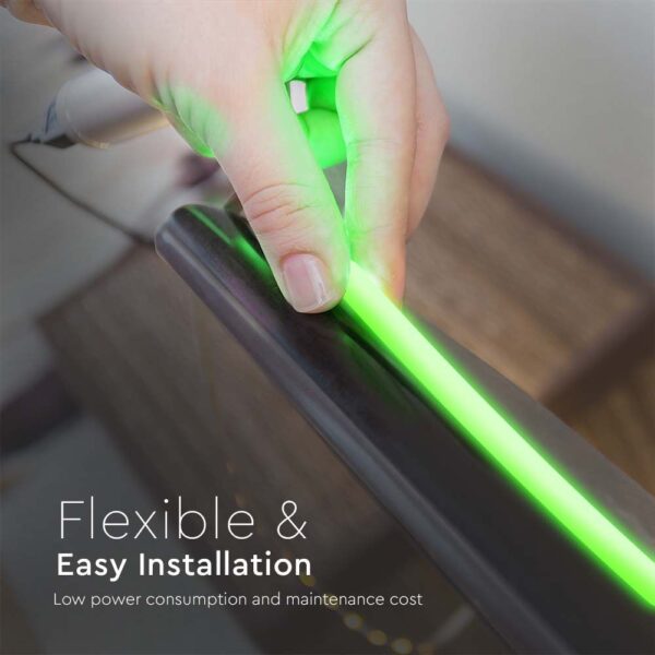 LED Neon Flex 12W V-TAC 24V 360° Πράσινο 10 Μέτρα – 6871