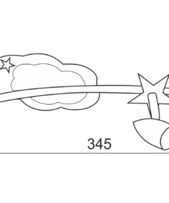 Απλίκα Παιδικό Φωτιστικό Ροζέτα Τοίχου / Οροφής 1xGU10 Αστέρι ACA DECOR – 6871C