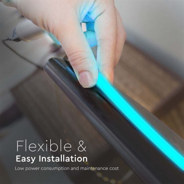 LED Neon Flex 12W V-TAC 24V 360° Μπλε 10 Μέτρα – 6872