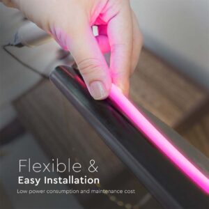 LED Neon Flex 12W V-TAC 24V 360° Ροζ 10 Μέτρα – 6874