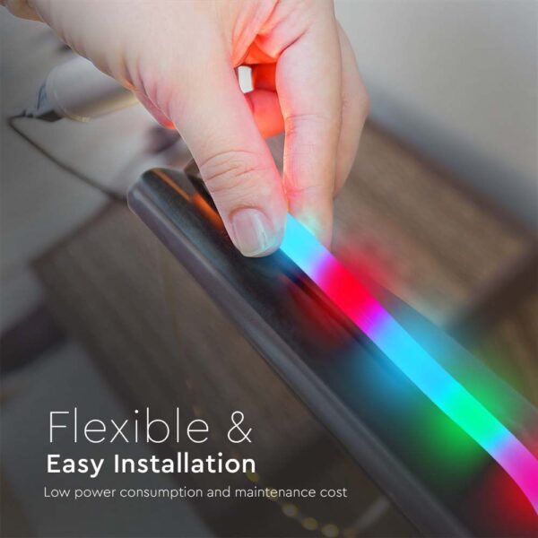 Wi-Fi Σετ LED Neon Flex 24W V-TAC 24V 360° MAGIC RGB Πολύχρωμη 5 Μέτρα – 6876