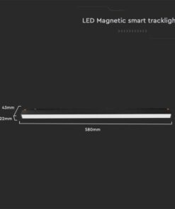 LED WiFi μαγνητικό φωτιστικό ράγας 20W SMD CCT μαύρο σώμα 48V V-TAC – 6883