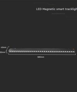 LED WiFi μαγνητικό φωτιστικό ράγας 20W SMD CCT μαύρο σώμα 48V V-TAC – 6885