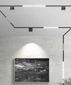 LED WiFi μαγνητικό φωτιστικό ράγας 10W SMD CCT μαύρο σώμα 48V κινητό V-TAC – 6886