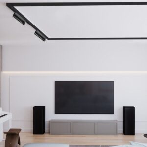 LED WiFi μαγνητικό φωτιστικό ράγας 18W SMD CCT μαύρο σώμα 48V κινητό V-TAC – 6887
