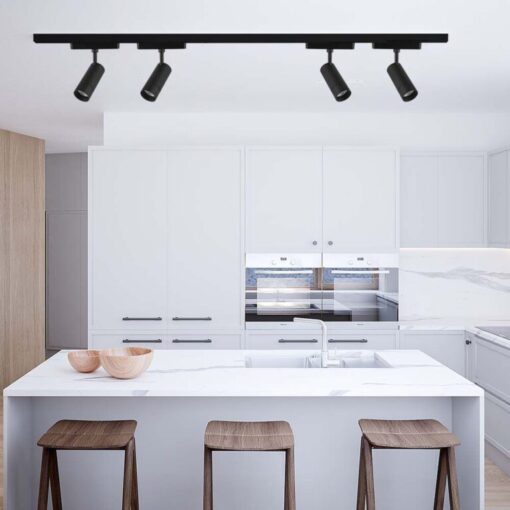 LED WiFi μαγνητικό φωτιστικό ράγας spot 8W SMD CCT μαύρο σώμα 48V V-TAC – 6888