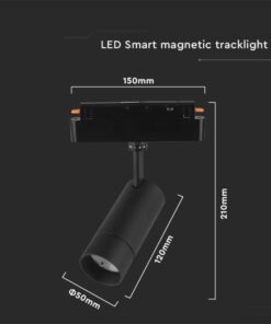 LED WiFi μαγνητικό φωτιστικό ράγας spot 8W SMD CCT μαύρο σώμα 48V V-TAC – 6888