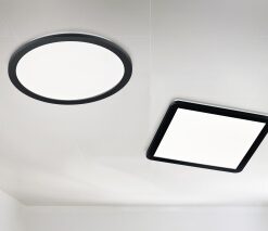 Φωτιστικό Οροφής Trio Lighting LED 22W Μαύρο Ματ Πλαστικό Step Dimmable 2700lm IP44 3000K – 689214032