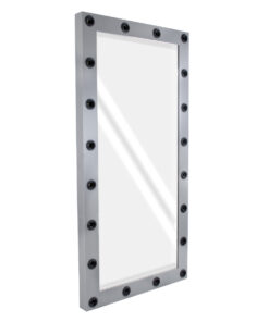 GloboStar® MAKEUP MIRROR-160×80-6 Μοντέρνος Καθρέπτης Μακιγιάζ με Πλαίσιο Φυσικού Ξύλου με Διακόπτη On/Off 20 x E27 AC220-240V – Μ80 x Π7 x Υ160cm – Γκρι Ανθρακί