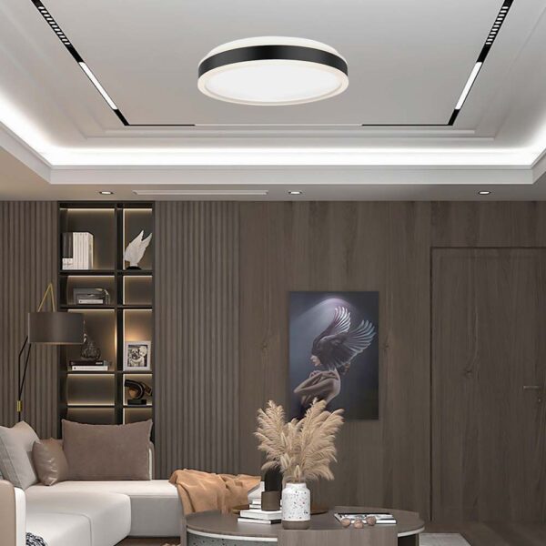 Πλαφονιέρα Οροφής LED Στρογγυλή 38W Μαύρη Φ400 V-TAC 4050lm Φυσικό Λευκό 4000K – 6908