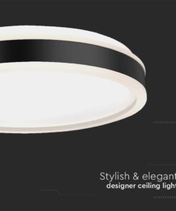 Πλαφονιέρα Οροφής LED Στρογγυλή 38W Μαύρη Φ400 V-TAC 4050lm Φυσικό Λευκό 4000K – 6908