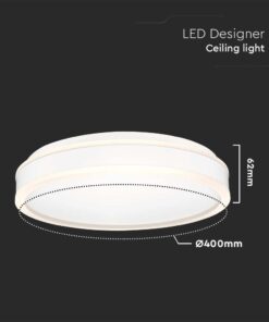 Πλαφονιέρα Οροφής LED Τετράγωνη 38W Λευκή Φ400 V-TAC 4050lm Φυσικό Λευκό 4000K – 6909