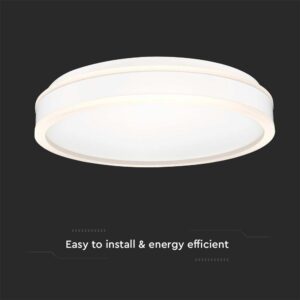 Πλαφονιέρα Οροφής LED Τετράγωνη 38W Λευκή Φ400 V-TAC 4050lm Φυσικό Λευκό 4000K – 6909