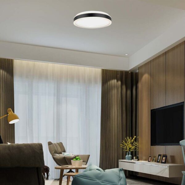 LED φωτιστικό οροφής Designer στρογγυλό 42W 4000Κ φυσικό λευκό με μαύρο/λευκό σώμα dimmable V-TAC – 6911