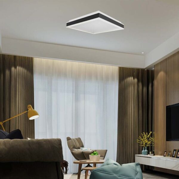 LED φωτιστικό οροφής Designer τετράγωνο 38W 4000Κ φυσικό λευκό με μαύρο/λευκό σώμα V-TAC – 6914