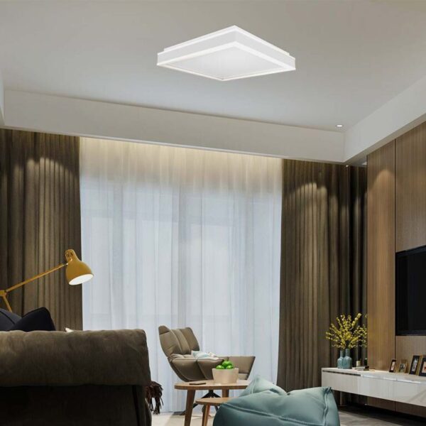LED φωτιστικό οροφής Designer τετράγωνο 38W 4000Κ φυσικό λευκό με λευκό σώμα V-TAC – 6915