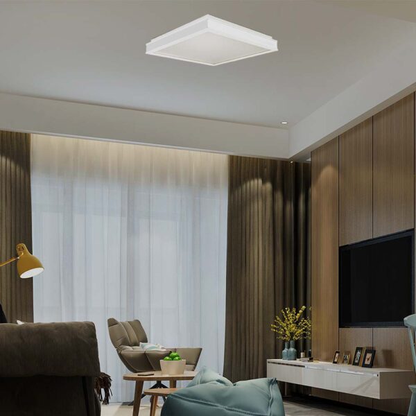 Πλαφονιέρα Οροφής LED Τετράγωνη 48W Triac Dimmable Λευκή 50x50cm V-TAC 4480lm Φυσικό Λευκό 4000K – 6918