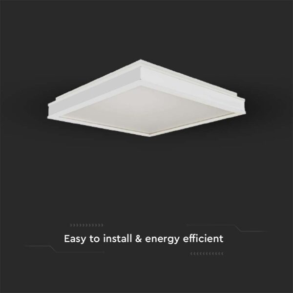 Πλαφονιέρα Οροφής LED Τετράγωνη 48W Triac Dimmable Λευκή 50x50cm V-TAC 4480lm Φυσικό Λευκό 4000K – 6918