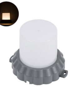 GloboStar® WALLLIGHT-MONA 90629 Φωτιστικό Τοίχου – Απλίκα Point Light LED 12W 1320lm 360° DC 24V Αδιάβροχο IP65 Φ13 x Υ12.5cm Θερμό Λευκό 3000K – Γκρι Ανθρακί – 3 Years Warranty