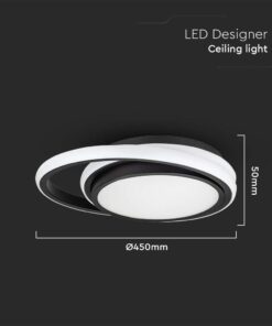 Φωτιστικό Οροφής LED 38W Μαύρο V-TAC 4050lm Φυσικό Λευκό 4000K – 6920