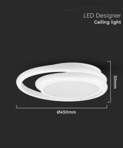 Φωτιστικό Οροφής LED 38W Λευκό V-TAC 4050lm Φυσικό Λευκό 4000K – 6921