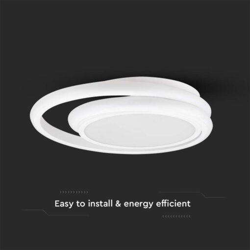 Φωτιστικό Οροφής LED 38W Λευκό V-TAC 4050lm Φυσικό Λευκό 4000K – 6921