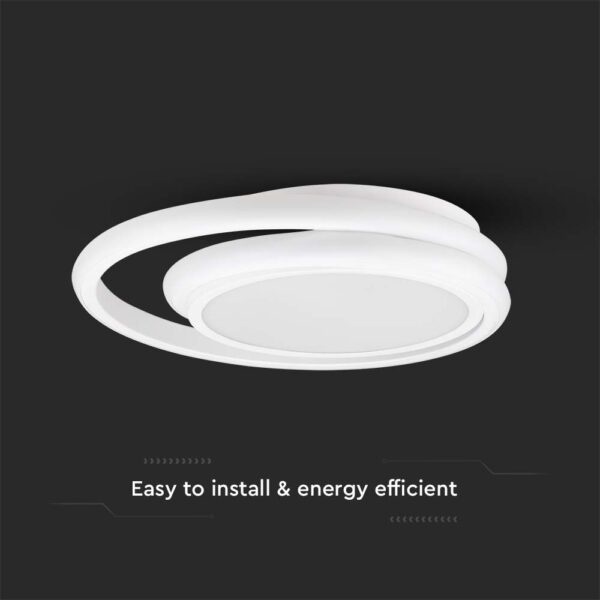 Φωτιστικό Οροφής LED 38W Λευκό V-TAC 4050lm Φυσικό Λευκό 4000K – 6921