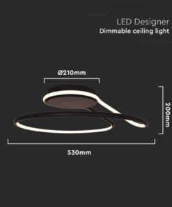 LED φωτιστικό οροφής Designer 54W 4000Κ φυσικό λευκό με μαύρο σώμα dimmable V-TAC – 6923