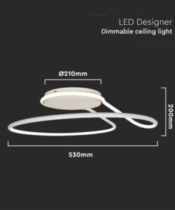 LED φωτιστικό οροφής Designer 54W 4000Κ φυσικό λευκό με λευκό σώμα dimmable V-TAC – 6924