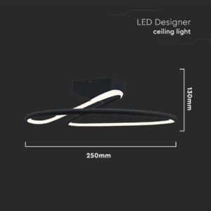 Φωτιστικό Οροφής LED 20W Μαύρο V-TAC 2130lm Φυσικό Λευκό 4000K – 6926
