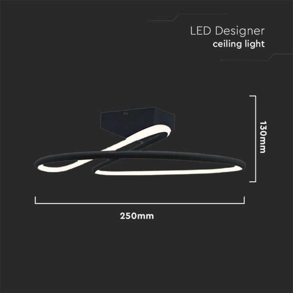 Φωτιστικό Οροφής LED 20W Μαύρο V-TAC 2130lm Φυσικό Λευκό 4000K – 6926