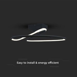 Φωτιστικό Οροφής LED 20W Μαύρο V-TAC 2130lm Φυσικό Λευκό 4000K – 6926