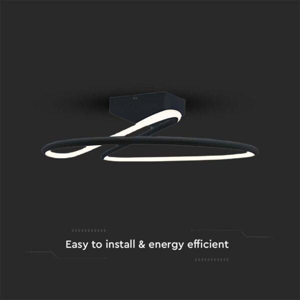 Φωτιστικό Οροφής LED 20W Μαύρο V-TAC 2130lm Φυσικό Λευκό 4000K – 6926