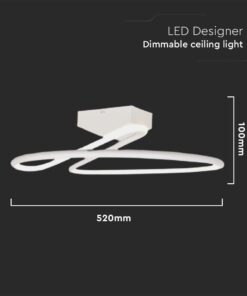 Φωτιστικό Οροφής LED 43W Λευκό V-TAC Dimmable 4580lm Φυσικό Λευκό 4000K – 6929